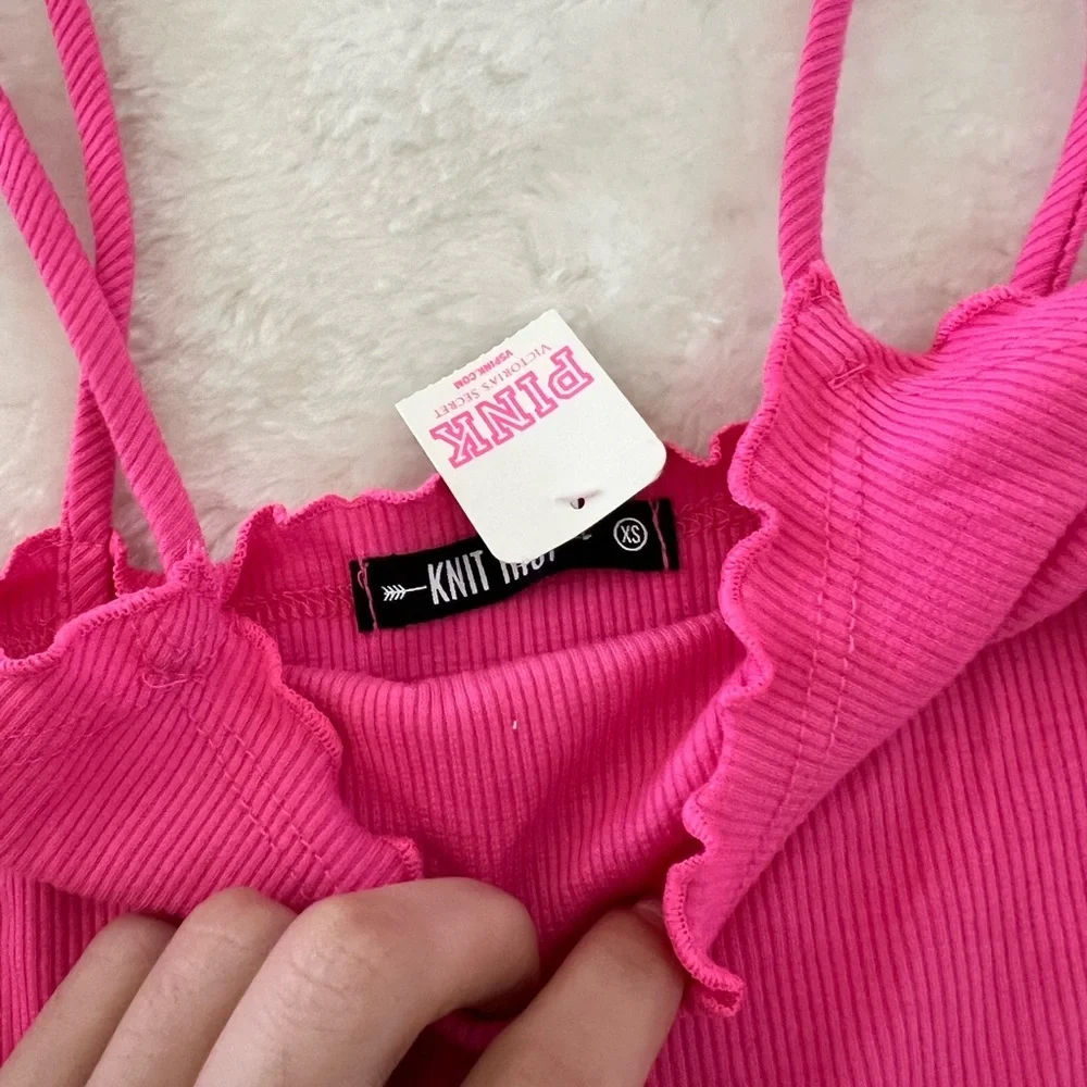 Pink VS & Knit Riot Cropped Top - Picture 2 of 4